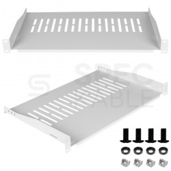 Półka stała do szafy RACK 19" 1U 300mm szara NEKU
