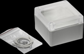 ABS enclosure, (L x W x H) 85 x 80 x 55 mm, light gray (RAL 7035), IP65, RP1065C