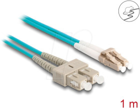 87910 Fiber Optical Cable LC Duplex to SC Duplex Multi-mode OM3 1 m