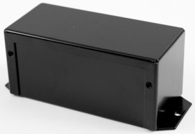 Aluminum enclosure, (L x W x H) 127 x 56 x 56 mm, black (RAL 9005), IP32, 1411FBKBK