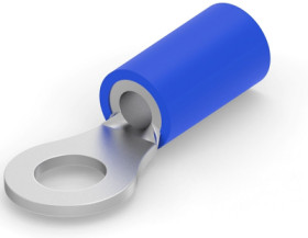 Insulated ring cable lug, 1.04-2.62 mm², AWG 16 to 14, 4.34 mm, M4, blue, 2-328527-1