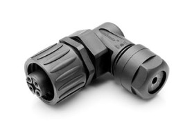 CA3WLD gniazdo żeńskie kątowe na przewód 3+PE; 16A; 400V; IP67