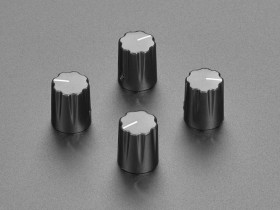 Adafruit Black Micro Potentiometer Knob - 4 pack