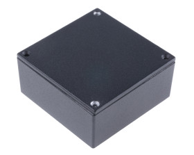 Obudowa Aluminium odlewane szerokość zew. 92 mm długość zew. 92 mm wys. zew. 38 mm Hammond IP54 Czarny