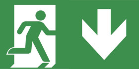 Napis Emergency Exit (wyjście awaryjne) EMERGI-LITE