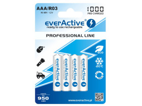 4x akumulator R-03 AAA min.1000mAh 1,2V everActive