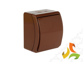 KOALA Wyłącznik pojedynczy natynkowy VW-1 brązowe 61.302 ELEKTRO-PLAST