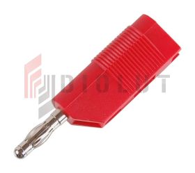 Wtyk banan 4mm do poł. wież. WW403-R 50V=/30V~ 24A