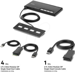 F1DN104MOD-PP-4 4-port Secure KVM Switch, DisplayPort