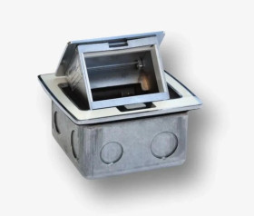 Box blatowy mini 3M - puszka blatowa do montażu gniazd standardu 22,5x45 mm (45x45 mm) uchylna, biała