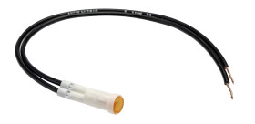 Lampka kontrolna do montażu panelowego 110V ac Pomarańczowy 8mm Neonowy Chrom Wyprowadzenia Arcolectric (Bulgin) Ltd