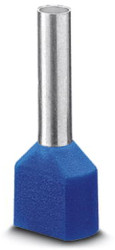 Insulated twin wire end ferrule, 2.5 mm², 24.5 mm/16 mm long, DIN 46228-4, blue, 1200281