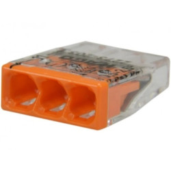 Szybkozłączka 3x 0,5-2,5mm2 na drut 450V/24A ORYGINALNA blister 30szt. 2273-203