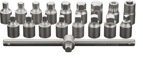 Klucze do spustu oleju 3/8cala, zestaw 18 elementów 11-235