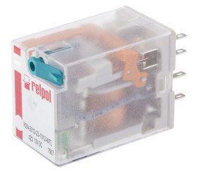 Przekaźnik mocy 12V dc DPDT Relpol 900mW, Wciskane 160Ω Wciskane