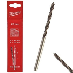Wiertło do drewna świder 3x33/60mm MILWAUKEE