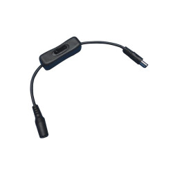 GNIAZDO + WTYK DC 2,1/5,5 Z WYŁĄCZNIKIEM NA KABLU 30cm