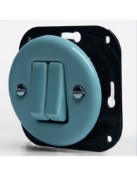 CERAMICZNY WŁĄCZNIK PODTYNKOWY DWUTOROWY KLAWISZOWY PASTELOWY MIĘTOWY BEZ RAMKI CWPT2KLPM