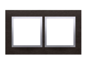 SIMON 54 Ramka 2 podwójna Nature-Metal INOX YIN IP20/IP44* (*IP44-należy zastosować zestaw uszczelek DUN2) DRN2/78 KONTAKT SIMON