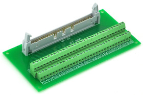 ELECTRONICS-SALON IDC64 2x32 Pins 0.1&quot; Male Header Breakout Board, Terminal Block, Connector.