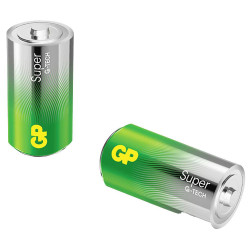 GP SUP14A784C2 Super C Battery 1.5V 2pieces Long-Lasting Leak-Proof Alkaline