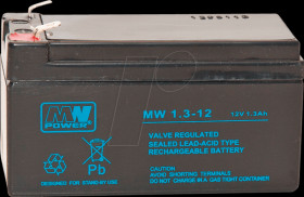 MW 1.3-12 AGM battery, 12 V, 1,3 Ah