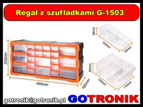 Regał z 14 szufladkami + 8 szuflad