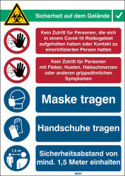 Karta naścienna dot. bezpieczeństwa, Polipropylen B-7527, Niemiecki Brady