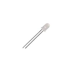 DIODA LED 5mm BIAŁA MIGAJACA MATOWA A0389