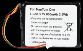 GPS navigation battery for TomTom One, 800 mAh