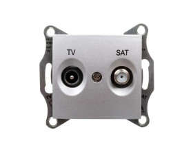 Sedna Gniazdo antenowe aluminium TV/SAT przelotowe 4dB SDN3401960