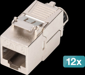 DN-93816-12 Keystone module, Cat.8.1, shielded, 12 pieces