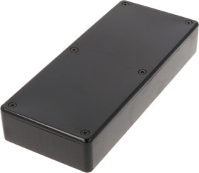 ABS enclosure, (L x W x H) 166 x 71 x 29 mm, black (RAL 9005), IP54, 1591HBK