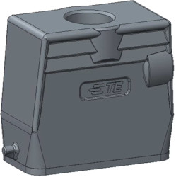 Housing, size HA10, die-cast aluminum, M25, angled/straight, clip locking, IP65, T1329100125-000