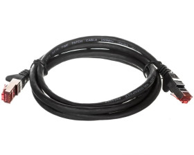 Kabel krosowy patchcord S/FTP (PiMF) kat.6LSZH czarny 1,5m 95584