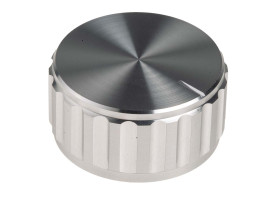 Pokrętło potencjometru oś: 6.4mm średnica: 30mm Okrągłe Aluminium Srebrny RS PRO