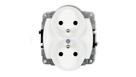 Trend Gniazdo Podwójne Z/U Biały Gpr-2Zp