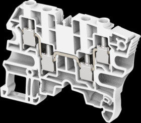 Feed through terminal, screw connection, 0.2-6.0 mm², 4 pole, 32 A, 8 kV, gray, 1SNK506012R0000
