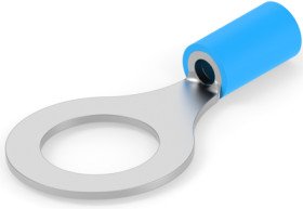 Insulated ring cable lug, 1.25-2.0 mm², AWG 16 to 14, 10.5 mm, M10, blue, 5-1377175-6