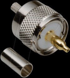 0406074 UHF plug, crimp type, Teflon, Aircell 5