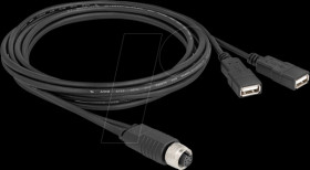 60291 Adapter cable 2x USB 2.0 to M12 A-coded 8 pin 2.0 m
