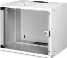 19 inch wall enclosure, 9 U, (W x H x D) 540 x 460 x 400 mm, sheet steel, gray, DN-49204