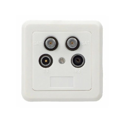 Gniazdo RTV/2xSAT końcowe + obudowa SSD 4-00