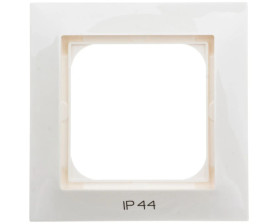 IMPRESJA Ramka pojedyncza do łączników IP44 ecru RH-1Y/27