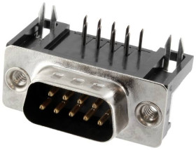 Connfly DS1037-01-09MNBKT7 Listwa męska D-Sub DS1037-01-09MNBKT7, rzędy: 2, styki: 9, 1 szt.