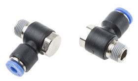 Złączka pneumatyczna R 1/8 męskie Wciskane 4 mm RS PRO Adapter gwintowany kolankowy R 1/8 męskie