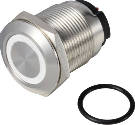 TRU COMPONENTS TC-13224228 Przycisk ONPOW6319F-10ZE/Q/W/12V/S, 19 mm, 36 V DC/AC, 2 A, 1 szt.
