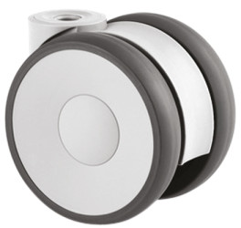 Koło samonastawne średnica kabla 75mm Otwór nieprzelotowy Tente 80kg wysokość całkowita 75mm