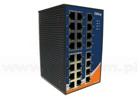 IES-1240, Switch przemysłowy niezarządzalny, DIN, 24x 10/100 RJ-45