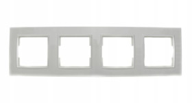 Ramka poczwórna pozioma biała - Argo 9304H